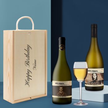 Personalised 19 Crimes White Wine Gift Set, 2 of 6