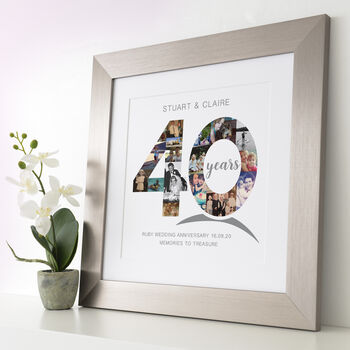 Personalised Ruby Wedding Anniversary Collage, 6 of 11