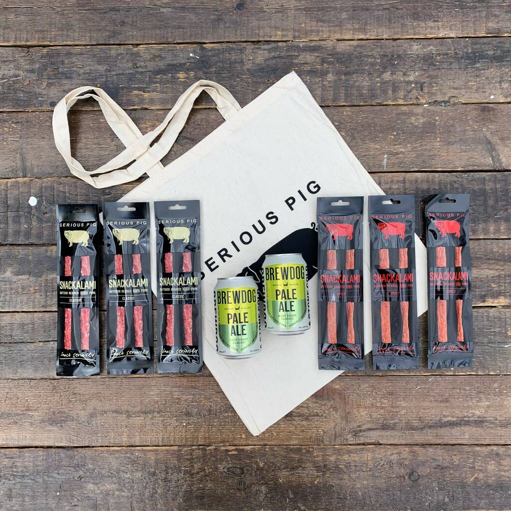 Taster Snackalami And Craft Beer Gift Set By Serious Pig