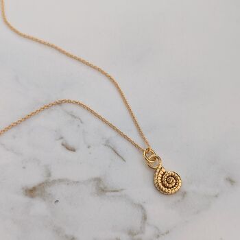 The Ammonite Necklace, Gold Plated, 2 of 3