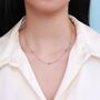 Sterling Silver Hydrangea Flower Motif Cz Necklace, thumbnail 2 of 12