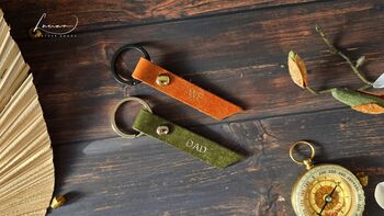 Personalised Leather Keychain Gift, 5 of 7