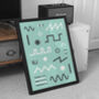 Synthesizer Waveform Print | Synth Music Poster, thumbnail 7 of 12