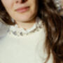 Cream Ruffle Neck Gem Detail Jumper, thumbnail 2 of 7