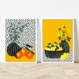 Oranges And Lemons Against A Spotty Background, thumbnail 11 of 12