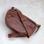 Brown Leather Crossbody Dumpling Bag, thumbnail 3 of 6