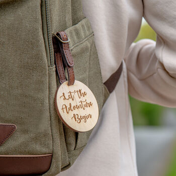 Let The Adventure Begin, Engraved Luggage Tag, 2 of 7
