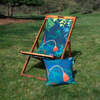 Secret Garden Floral Green Summer Gift Deck Chair, 8 of 10