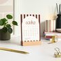 2026 Desk Calendar With Refillable Cards With Wood Stand, thumbnail 2 of 10