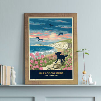 Spaniel Coastal Path Limited Edition Spaniel Gift Print, 4 of 12