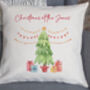 Personalised Linen Christmas Cushion Decor, thumbnail 1 of 6