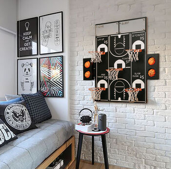 All Star Basketball Hoop Wall Mounted Game, 2 of 8