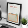 Guitar Amplifier Print | Orange Amp Music Poster, thumbnail 3 of 8