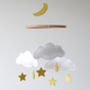 Cloud Star And Moon Baby Mobile White And Pink, thumbnail 4 of 10