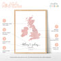 Personalised France Engagement Map Print, thumbnail 3 of 9