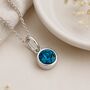 Personalised December Birthstone Necklace In Sterling Silver, thumbnail 4 of 11