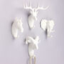 G Decor Ornamental White Animal Heads Resin Wall Hook, thumbnail 1 of 8