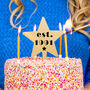 Personalised Est Birth Year Gold Star Cake Topper, thumbnail 2 of 7
