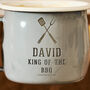Personalised Father's Day BBQ Enamel Mug, thumbnail 3 of 3