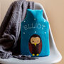 Owl Personalised Glow In Dark Hot Water Bottle Cover, thumbnail 1 of 3