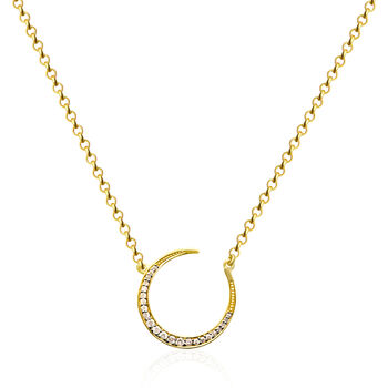 Joni Diamond Crescent Moon Necklace, 2 of 3
