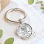Luxury 80th Birthday Silver Sixpence Keyring, thumbnail 2 of 6