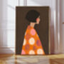 Female Portrait Retro Style Art Print, thumbnail 1 of 3