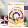 Personalised Rainbow First Christmas Card, thumbnail 3 of 6