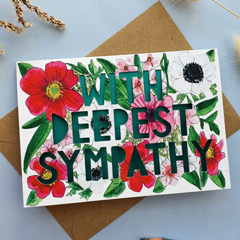 'With Deepest Sympathy' Paper Cut Card, 2 of 4