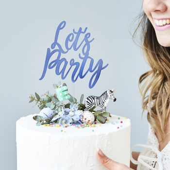 Charming 'Let’s Party' Cake Topper, 2 of 4