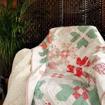 Quilt Christmas Heirloom Blanket, Large Sofa Throw, 3 of 5