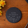 No Place Like Wale 'Happy St David's Day' Round Slate Coaster | Tableware | Home Decor | Welsh Gift, thumbnail 1 of 2