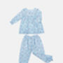 Girls Cotton Pyjama Set Blue Cosmic Moon And Star, thumbnail 6 of 9