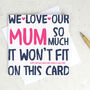 Mother's Day Card 'I Love My / We Love Our Mum So Much', thumbnail 6 of 6