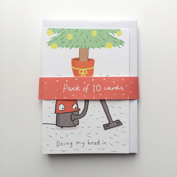 'Doing My Head In' Christmas Card, 2 of 3