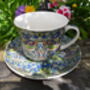 Large Cup And Saucer In William Morris Blue Strawberry Thief Design, thumbnail 2 of 11