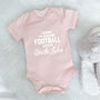 Watching Sport With Uncle Personalised Sports Babygrow, thumbnail 3 of 8