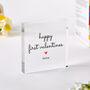 Personalised First Valentine’s Day Acrylic Plaque Gift, thumbnail 1 of 2
