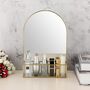 Gold Hanging Wall Mounted Glass Mirror With Shelf, thumbnail 1 of 7