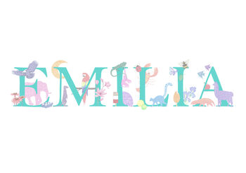 Personalised Name Print With A Choice Of Six Colours, 5 of 11