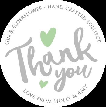 Personalised Thank You Lollipops/Wedding Favours, 4 of 7