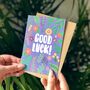 'Good Luck' Colourful Card, thumbnail 3 of 3