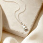 Textured Birthstone Initial Necklace, thumbnail 4 of 11