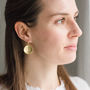 Gold Vermeil Round Byzantine Hook Earrings, thumbnail 1 of 6
