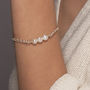 Gold Plated Or Sterling Silver Triple Pearl Bracelet, thumbnail 1 of 7