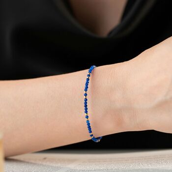 Natural Blue Agate Bracelet, 5 of 8