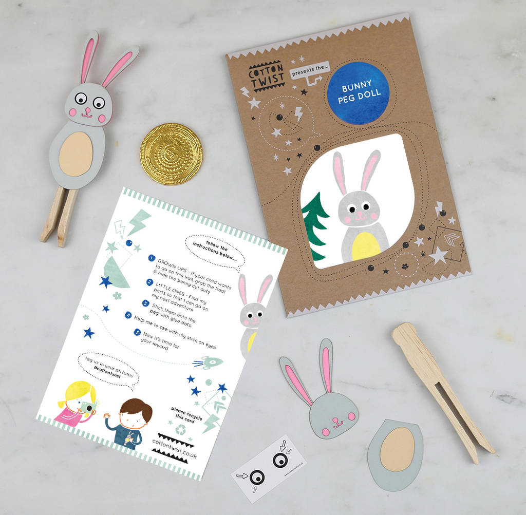 Make Your Own Bunny Peg Doll Kit, 1 of 5