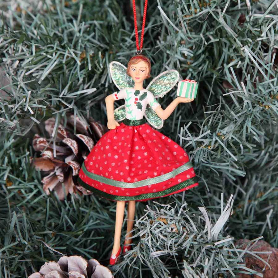 Christmas Vintage Style Fairy Tree Decoration By Red Berry Apple