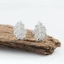 Sterling Silver Oak Leaf Stud Earrings, thumbnail 1 of 6