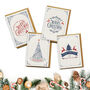 Let It Snow Christmas Seed Paper Cards Four Pack, thumbnail 2 of 2